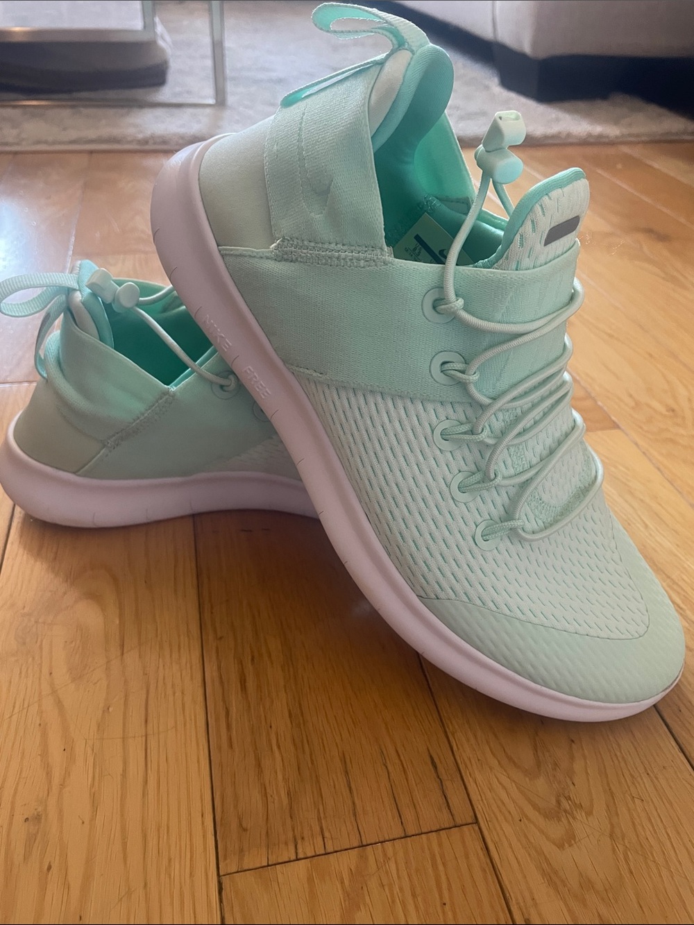 Nike Free Run Women's Mint Green Slip-On Athletic Sneakers
